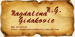 Magdalena Gidaković vizit kartica